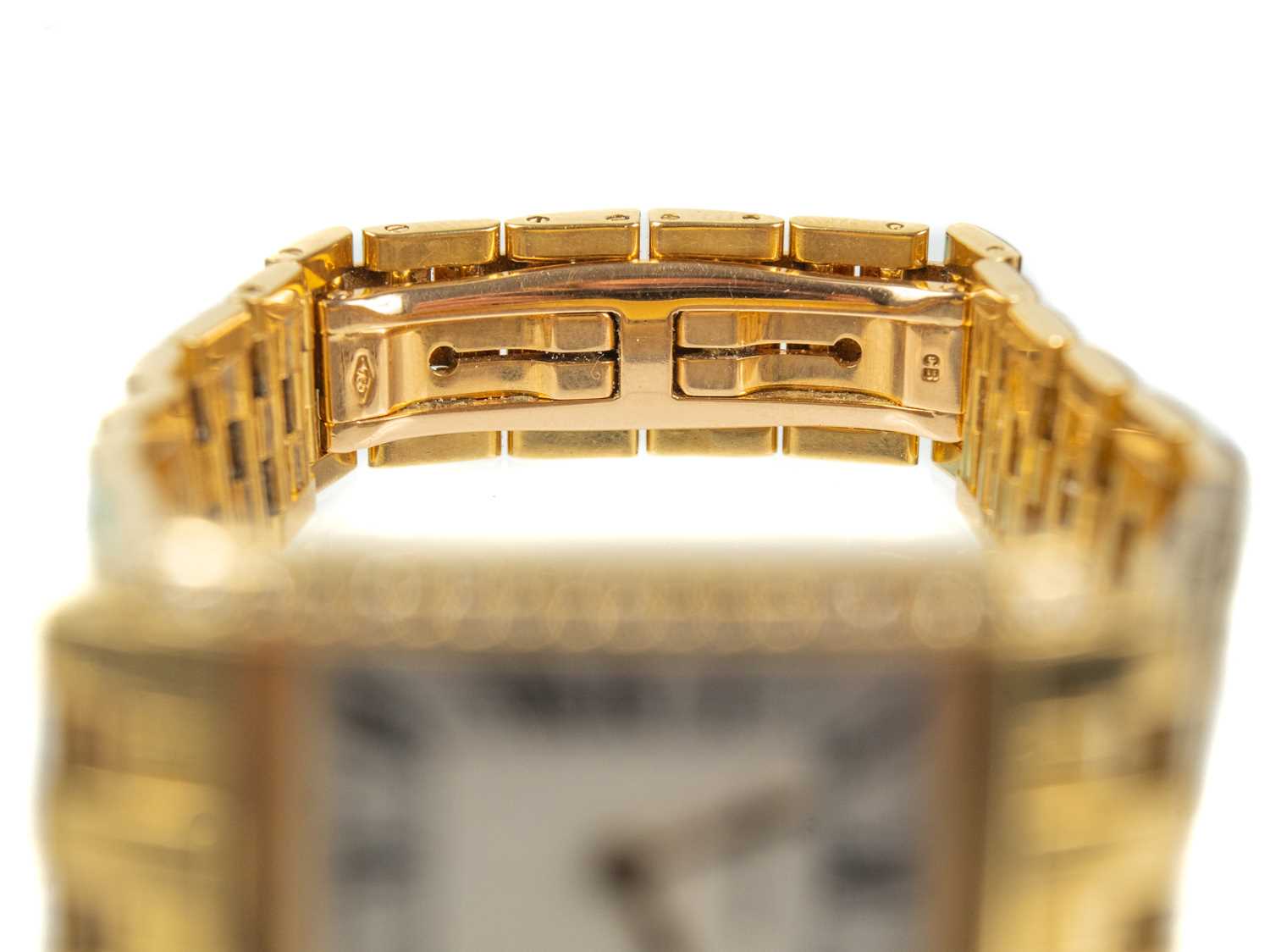 A Bucherer 'Eximia' 18ct gold and diamond set lady's automatic bracelet wristwatch. - Image 4 of 5