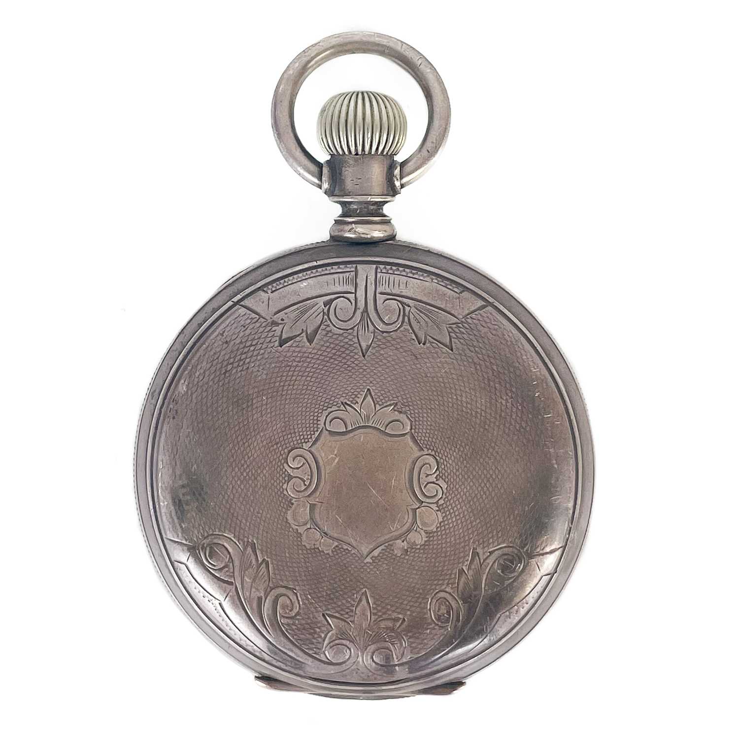 A Waltham sterling silver cased large full hunter crown wind pocket watch. - Image 2 of 5