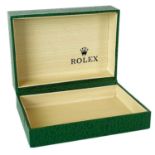 A Rolex green watch box.