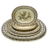 A graduated set of nine Victorian meat plates.