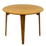 Gordon Russell golden oak circular coffee table.
