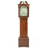 An eight day oak cased longcase clock.