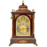 A good George III style mahogany musical bracket clock.