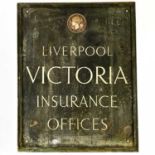 An early 20th century bronze Liverpool Victoria offices sign.