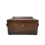An early Victorian rosewood tea caddy.