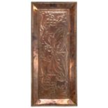 An Arts and Crafts copper rectangular tray.