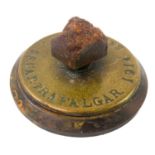 A piece of shrapnel from the Liner dual SS Carmania v SS Cap Trafalgar 1914.