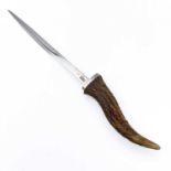 A modern 925 silver deer antler handle letter opener by James Suddaby.