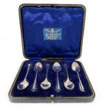 A set of six George V silver coffee spoons by Harrison Brothers & Howson