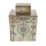 George V Silver tea caddy.