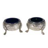 A pair of Victorian silver salts by George John Richards & Edward Charles Brown.