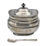 An Edwardian silver small hinge lidded tea caddy by William Hutton & Sons.