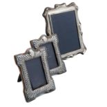 A pair of modern silver small photograph frames by Keyford Frames Ltd.