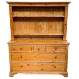 A Victorian pine dresser.