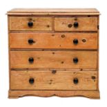 A 19th century pine chest of drawers