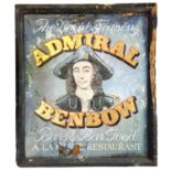 A pub sign from Admiral Benbow public house, Penzance.