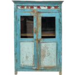 A Himalayan painted metal cabinet.