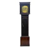 An oak eight-day longcase clock.
