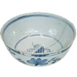 A Delft blue and white bowl.