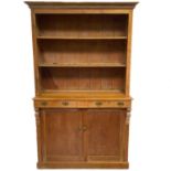 A pine kitchen dresser, circa 1900.