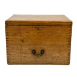 A late Victorian pine silver chest.