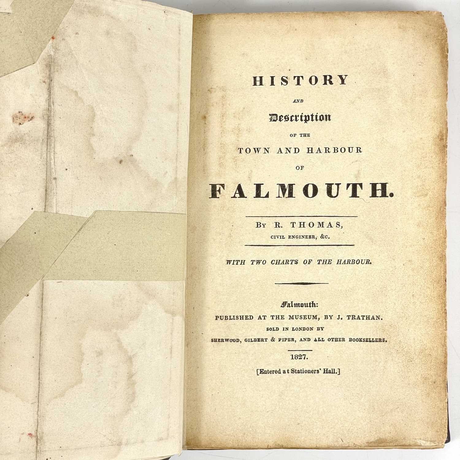 R. Thomas. 'History and Description of the Town and Harbour of Falmouth'. - Image 5 of 8