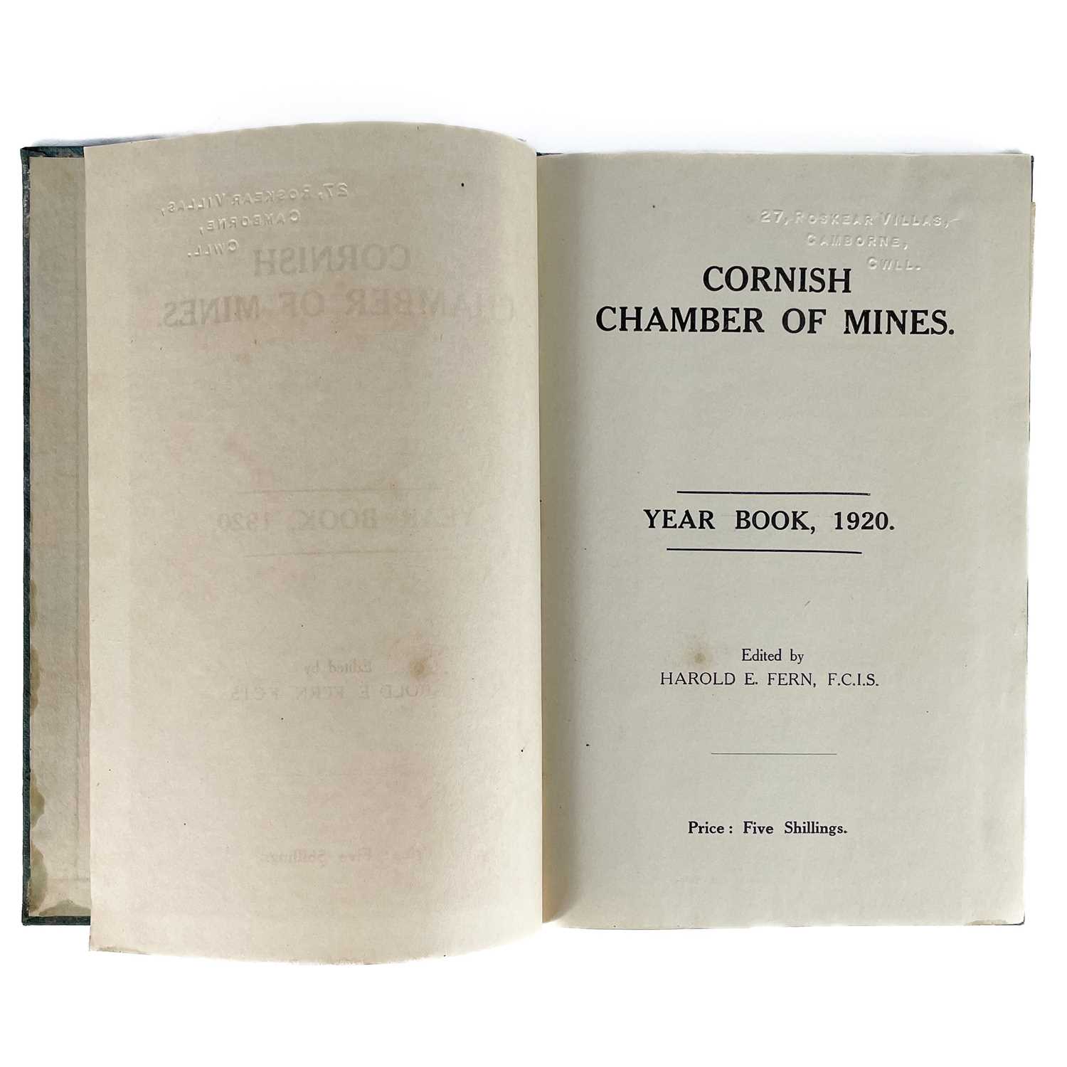 Cornish Chamber of Mines Year Book, 1920 - Image 2 of 3