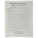 Cornish Lifeboat disaster. A rare late 19th century Penryn broadsheet.