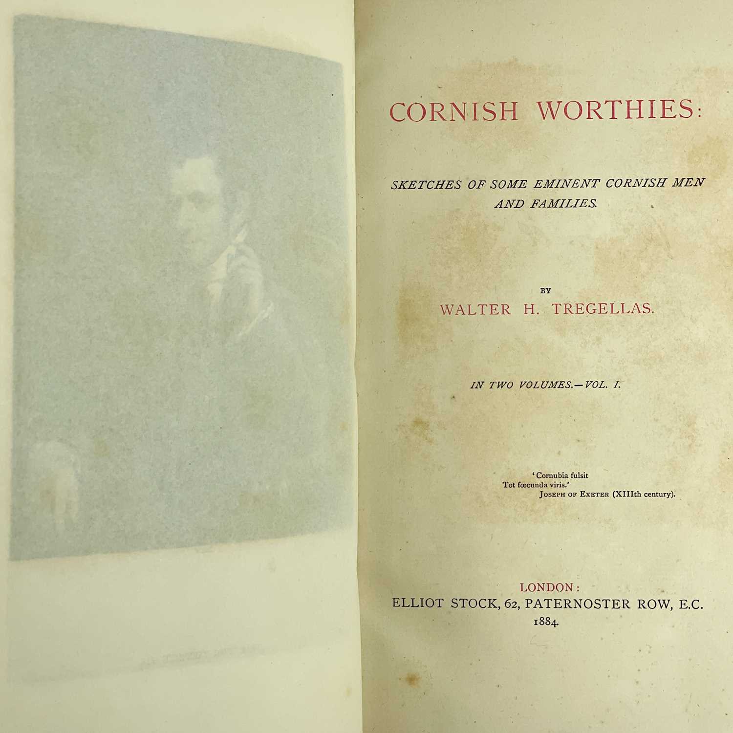 Walter H. Tregellas. 'Cornish Worthies,' 1884, extra illustrated, grangerised copy. - Image 8 of 11