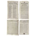 Four early 19th century broadsheets.
