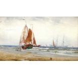 Henry MARTIN (1835-1908) Shipping off the Coast