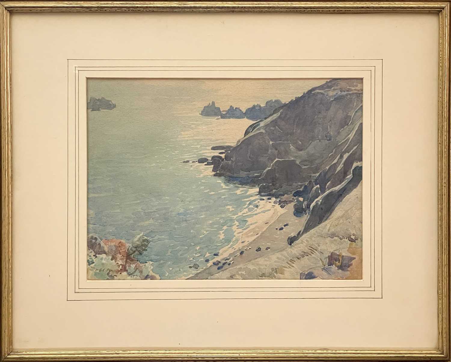 William Charles PENN (1877-1968) Rocky Coastline - Image 2 of 3