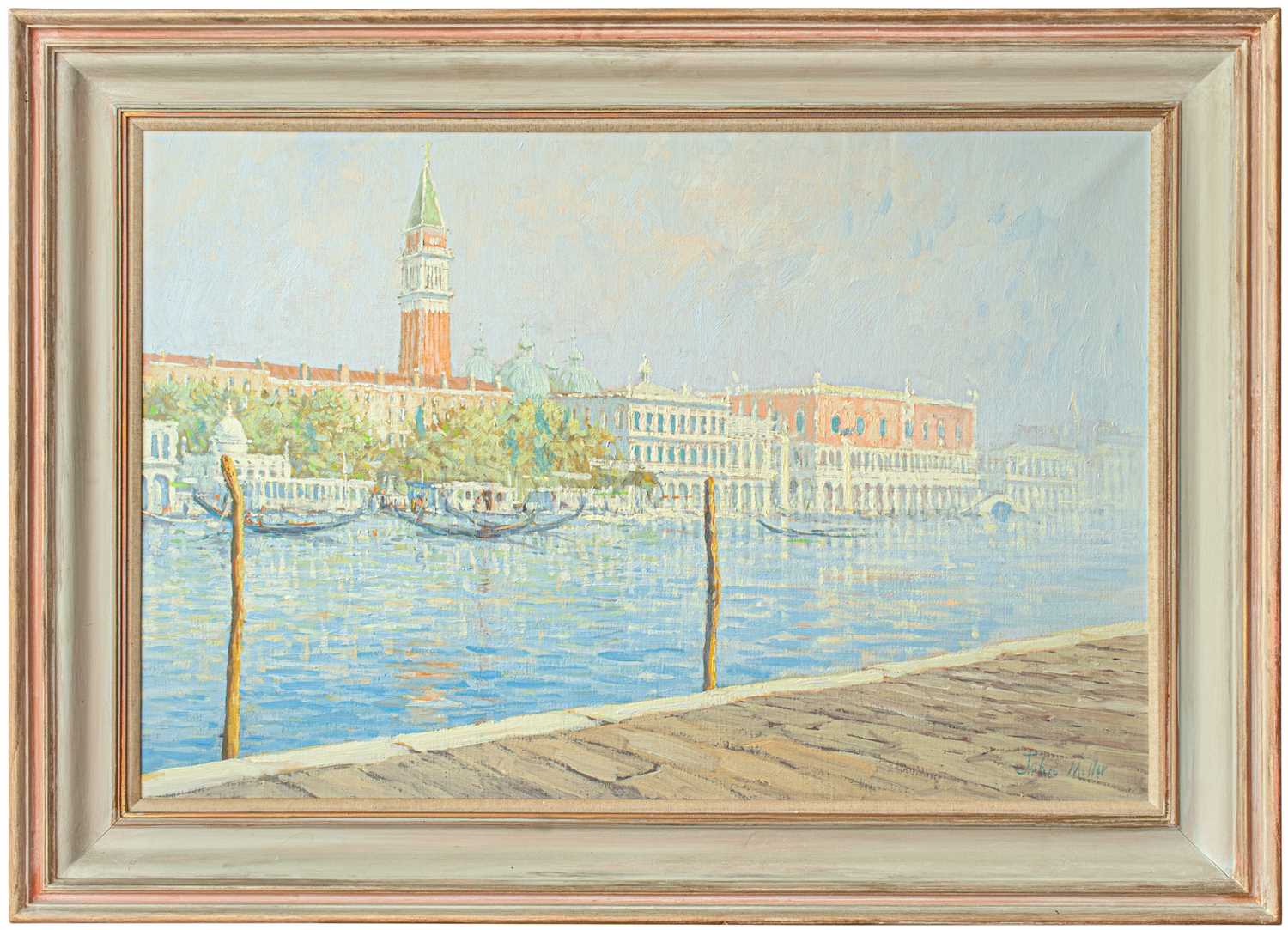 John MILLER (1931 – 2002) View from the Dogana, Across the Grand Canal towards Campanile & Doges Pal - Image 2 of 3