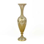 A Bohemian glass baluster vase, 19th century