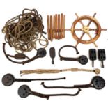 A large collection of reproduction maritime items