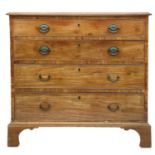 A 19th century mahogany chest of drawers.