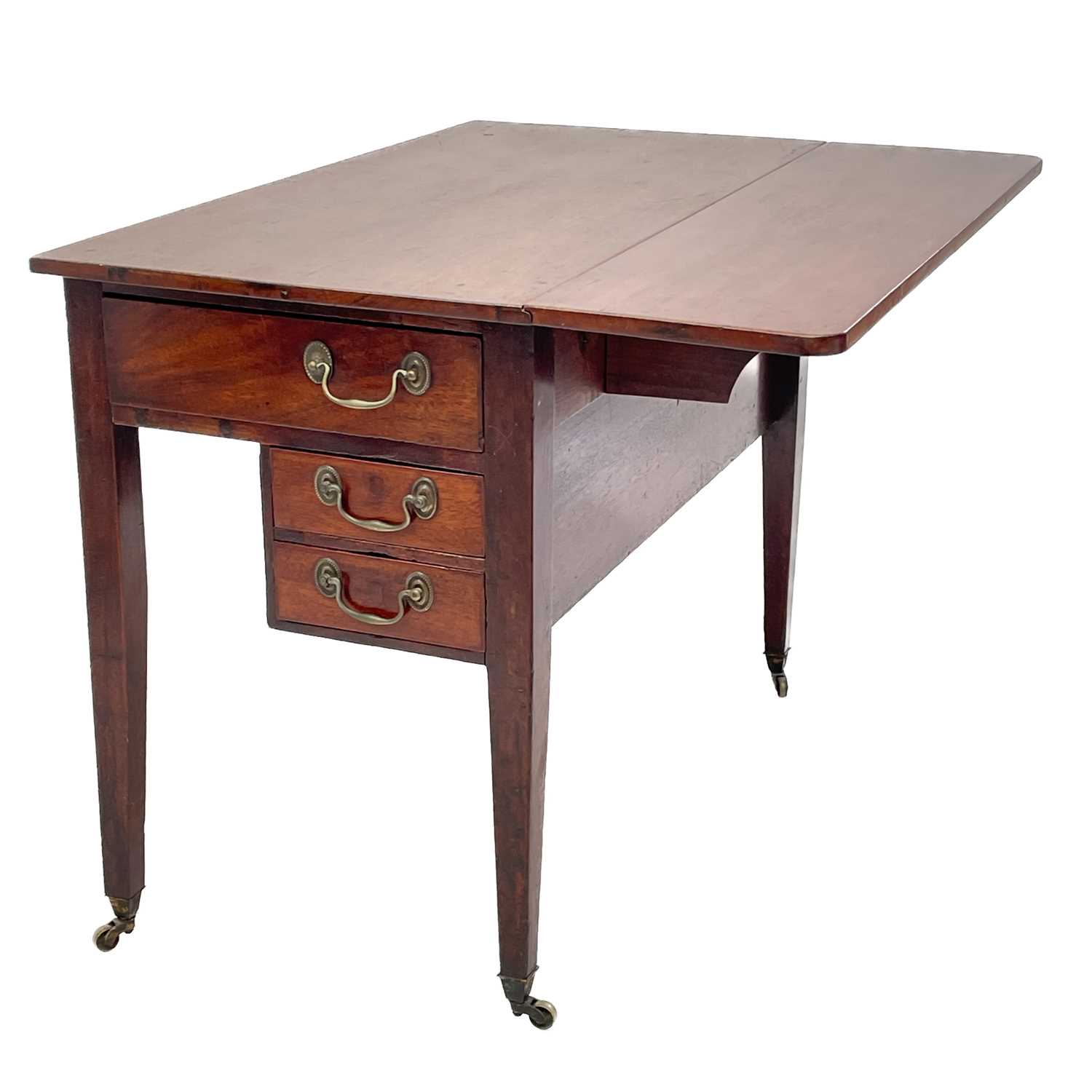 An unusual George III mahogany estate writing desk.