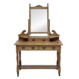 A Victorian satin walnut dressing table.