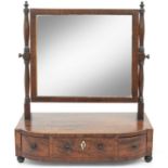 A William IV mahogany swing toilet mirror.