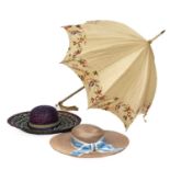 A Victorian silk parasol by Paragon S. Fox & Co Limited.