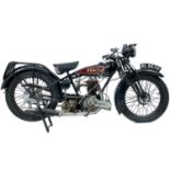 A 1928 Zenith 500cc JAP motorcycle.