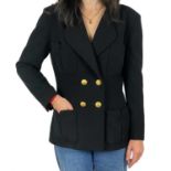 A Chanel Boutique early Karl Lagerfeld black wool jacket.