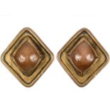 A Chanel pair of 1960's brown Gripoix clip earrings.