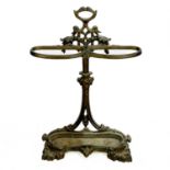A late Victorian cast iron stick stand.