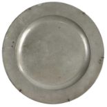 A George III pewter charger.