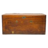 A Victorian teak campaign chest.