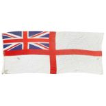 A huge 20th-century British White Ensign flag.