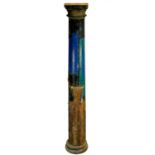 A Victorian painted pine column.