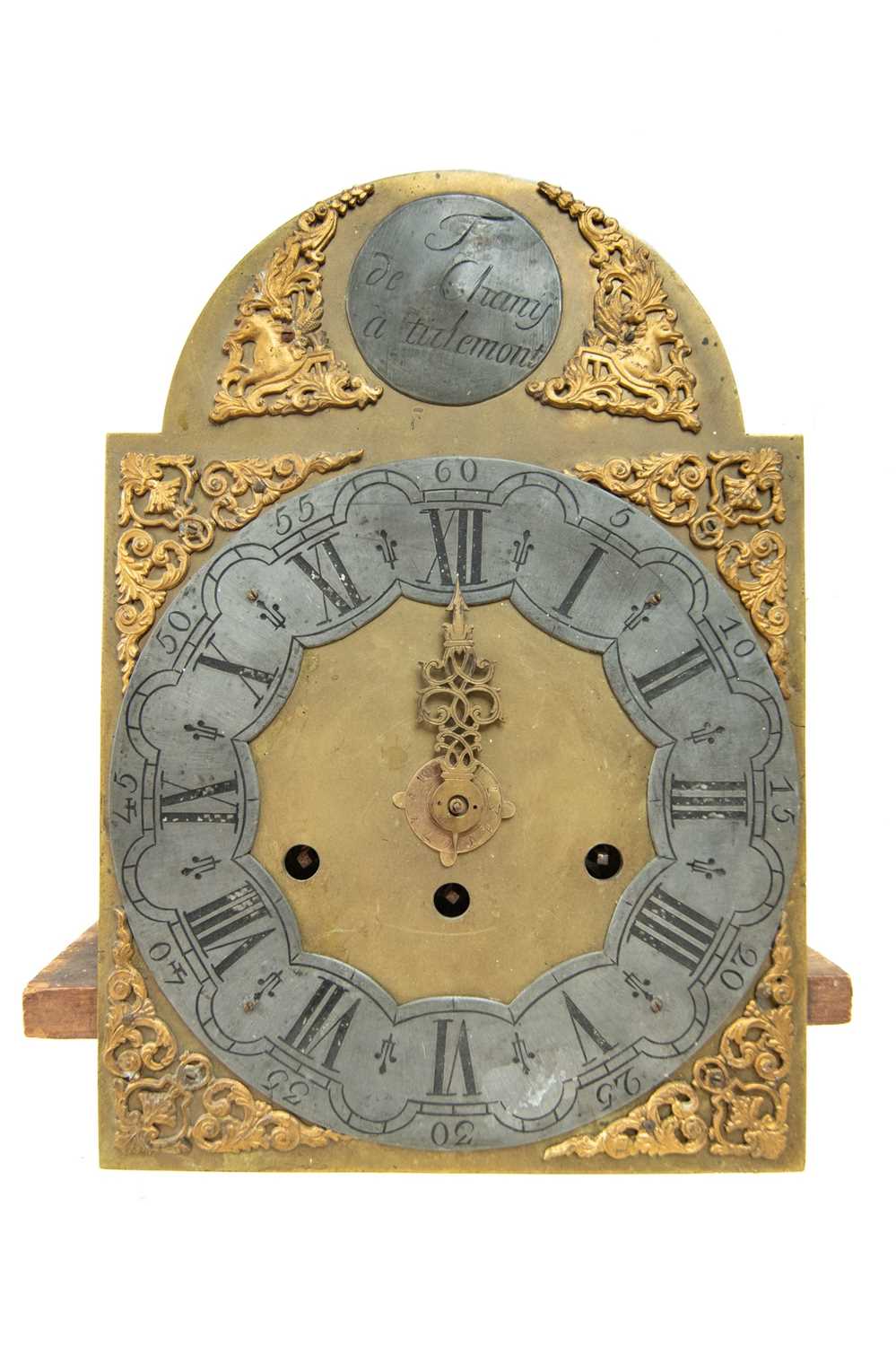 A late 19th century French provincial oak carved longcase clock. - Image 3 of 7