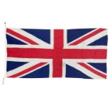 A stitched linen Union flag.